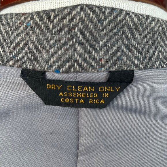 Farah Westernwear Mens Gray Herringbone 100% Wool  Sportcoat Jacket 46L - Read - Picture 8 of 15